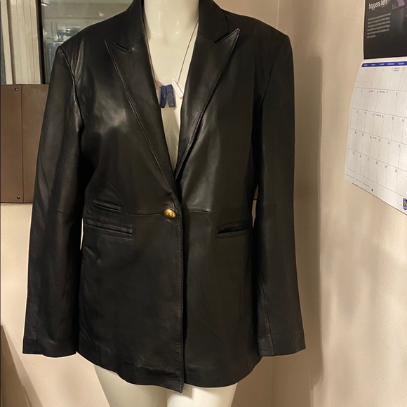Jackets & Blazers - Black Leather Women's Jacket